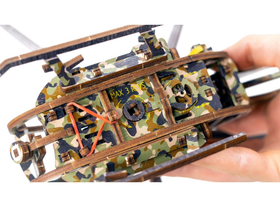 WOODEN CITY 3D puzzle Vrtulník Limitovaná edice 178 dílů