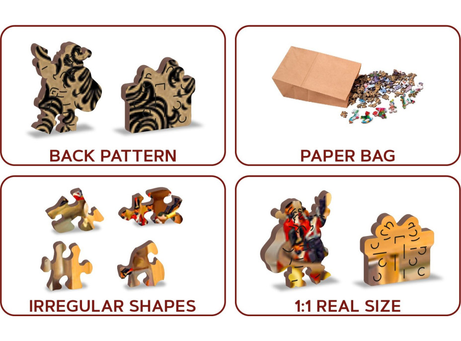 WOODEN CITY Dřevěné puzzle Santova dílna 2v1, 1010 dílků EKO