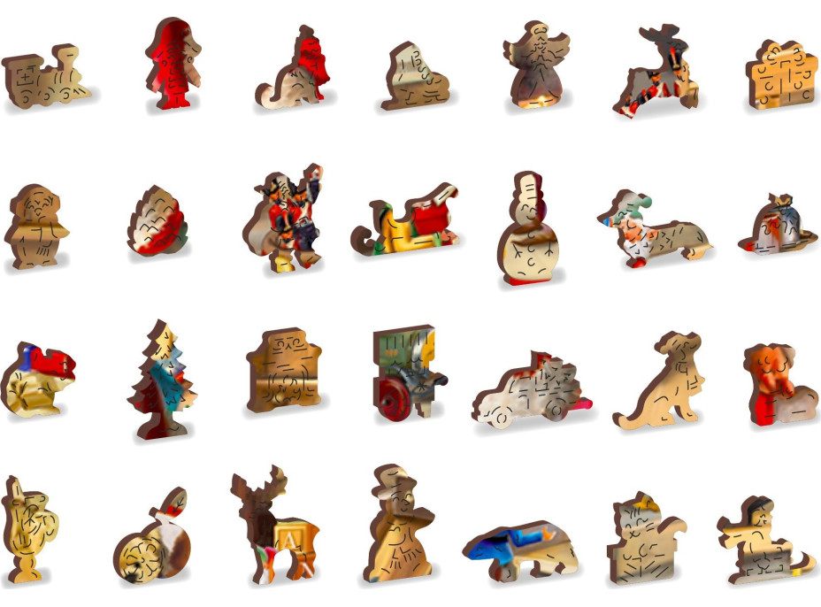 WOODEN CITY Dřevěné puzzle Santova dílna 2v1, 1010 dílků EKO