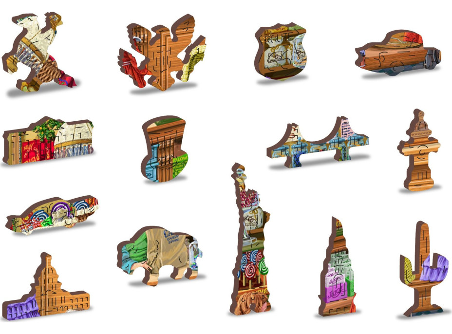 WOODEN CITY Dřevěné puzzle Sladké dobrodružství 2v1, 200 dílků EKO