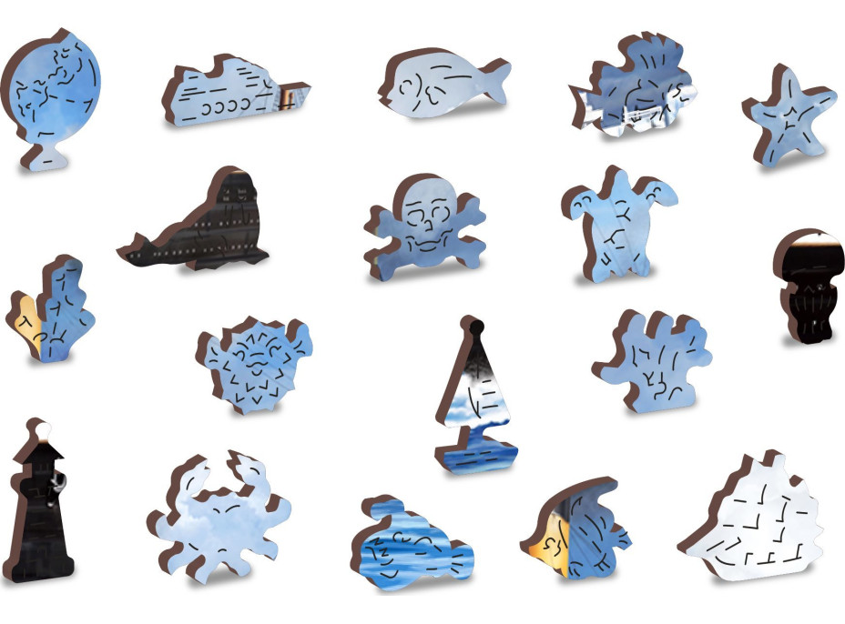 WOODEN CITY Dřevěné puzzle Titanic 2v1, 505 dílků EKO