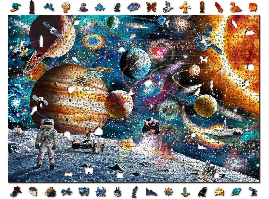 WOODEN CITY Dřevěné puzzle Vesmírná Odyssea 2v1, 2000 dílků EKO WOODEN CITY Dřevěné puzzle Vesmírná Odyssea 2v1, 2000 dílků EKO