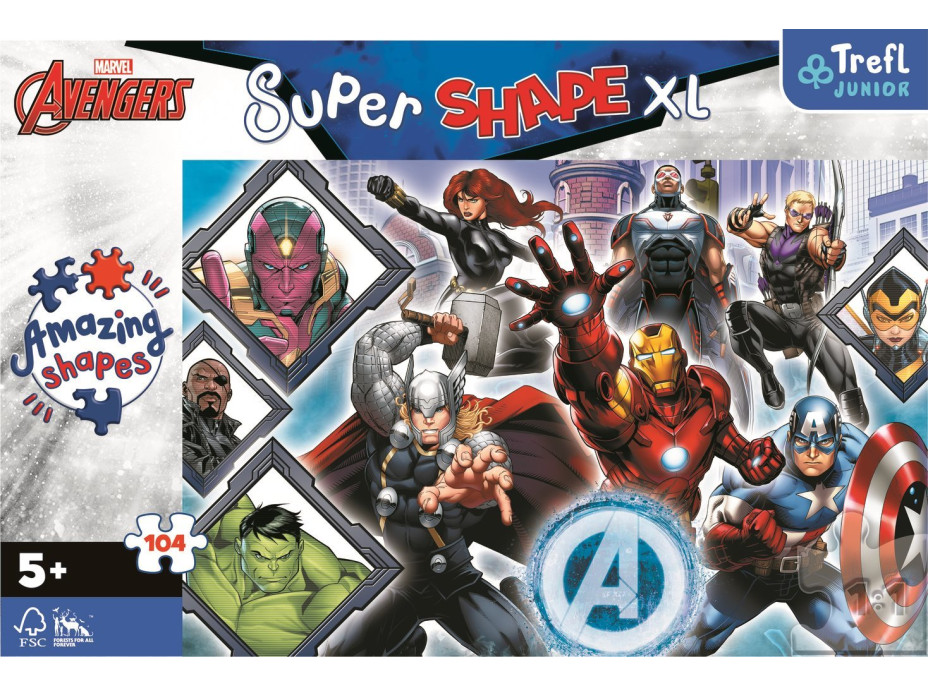 TREFL Puzzle Super Shape XL Avengers 104 dílků