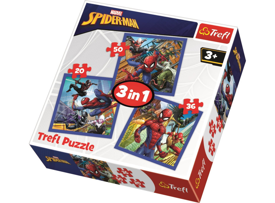 TREFL Puzzle Spiderman 3v1 (20,36,50 dílků)