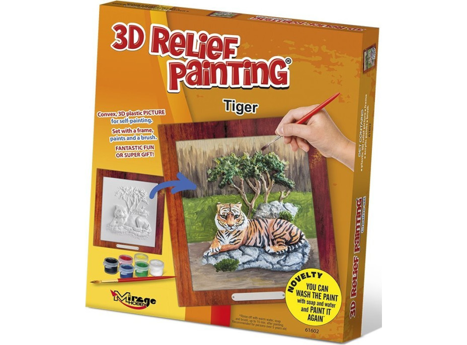 MIRAGE HOBBY Kreativní sada 3D malování Relief Painting: Tygr