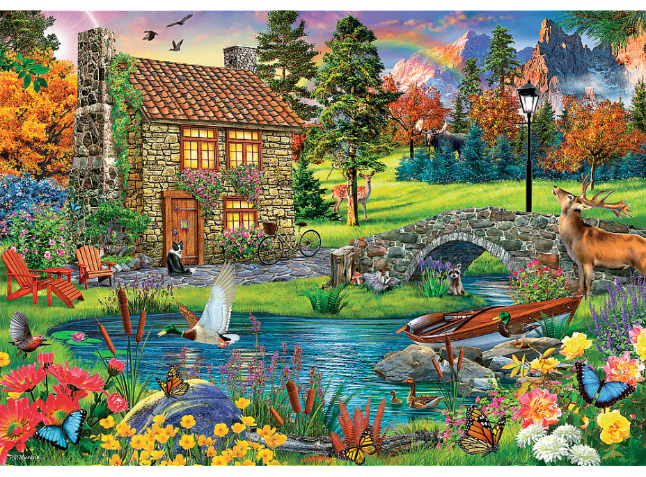 TREFL Puzzle Chata v horách 6000 dílků