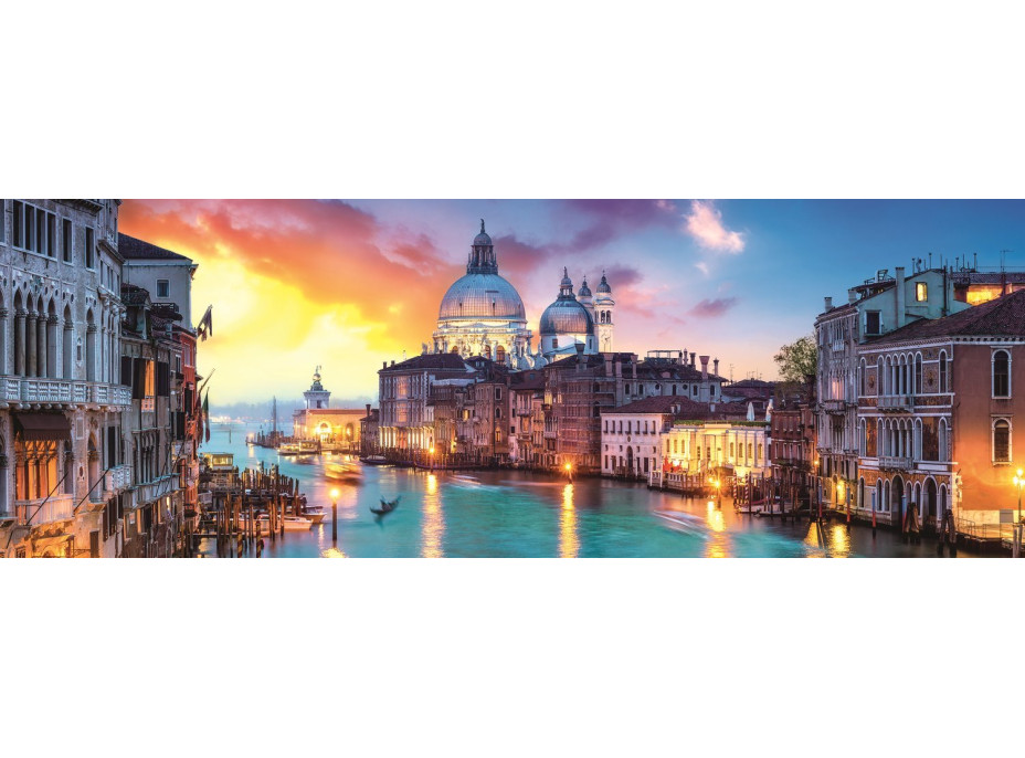 TREFL Panoramatické puzzle Kanál Grande, Benátky 1000 dílků