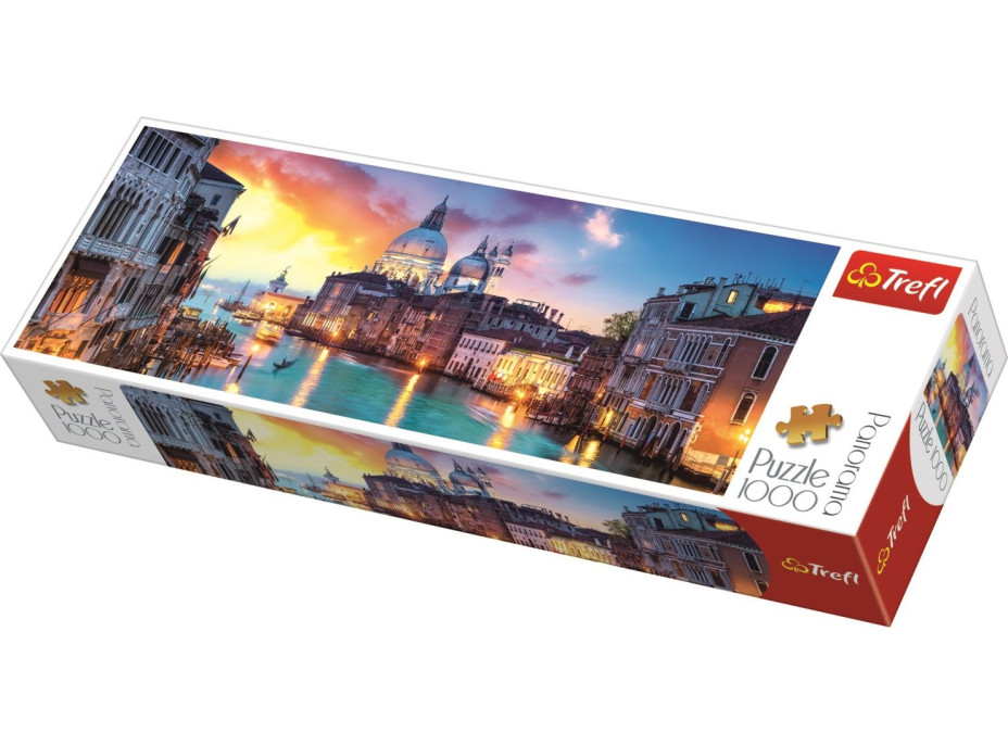 TREFL Panoramatické puzzle Kanál Grande, Benátky 1000 dílků