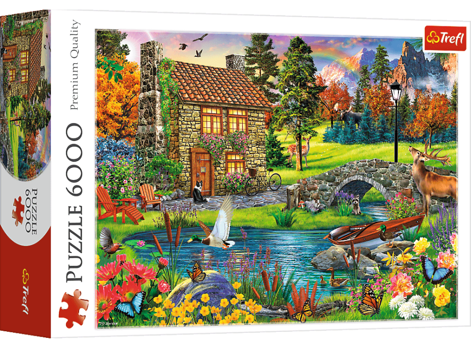 TREFL Puzzle Chata v horách 6000 dílků