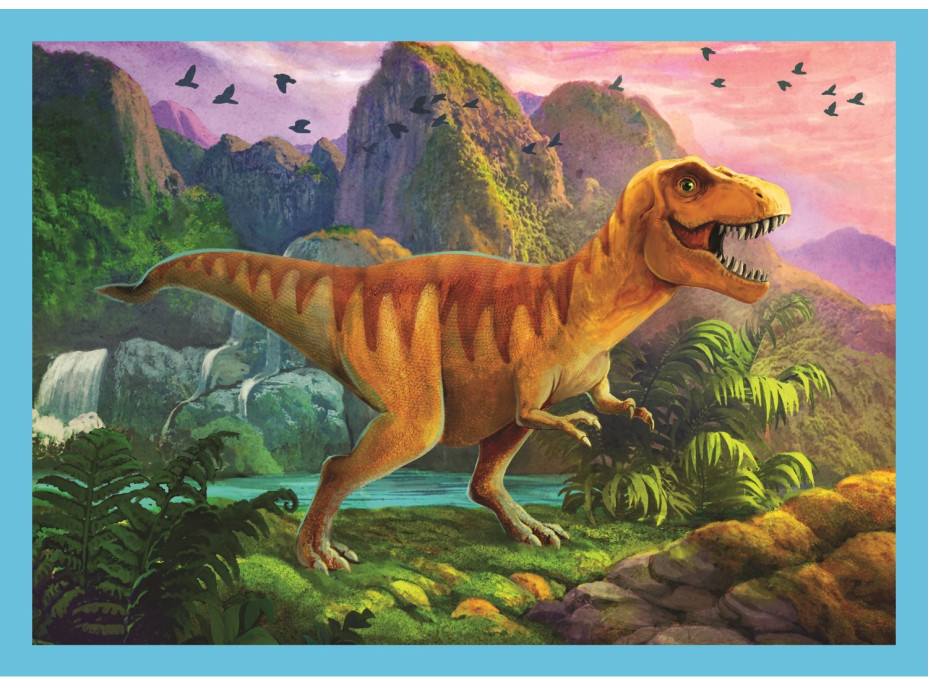 TREFL Puzzle Jedineční dinosauři 4v1 (12,15,20,24 dílků)