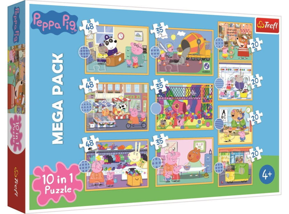 TREFL Puzzle Prasátko Peppa 10v1