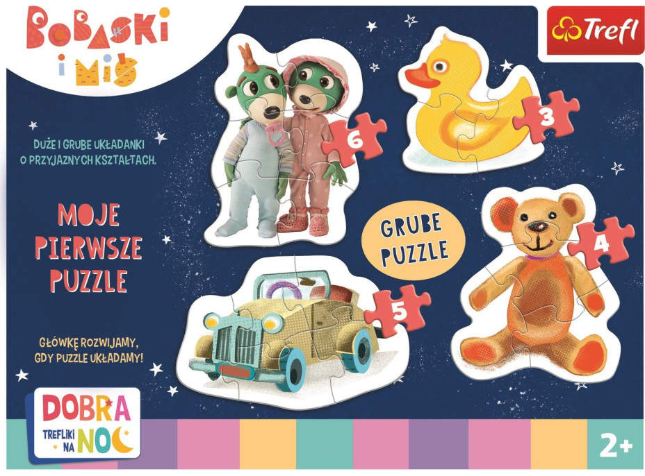 Baby puzzle Dobrou noc, Treflíci 4v1 (3,4,5,6 dílků)