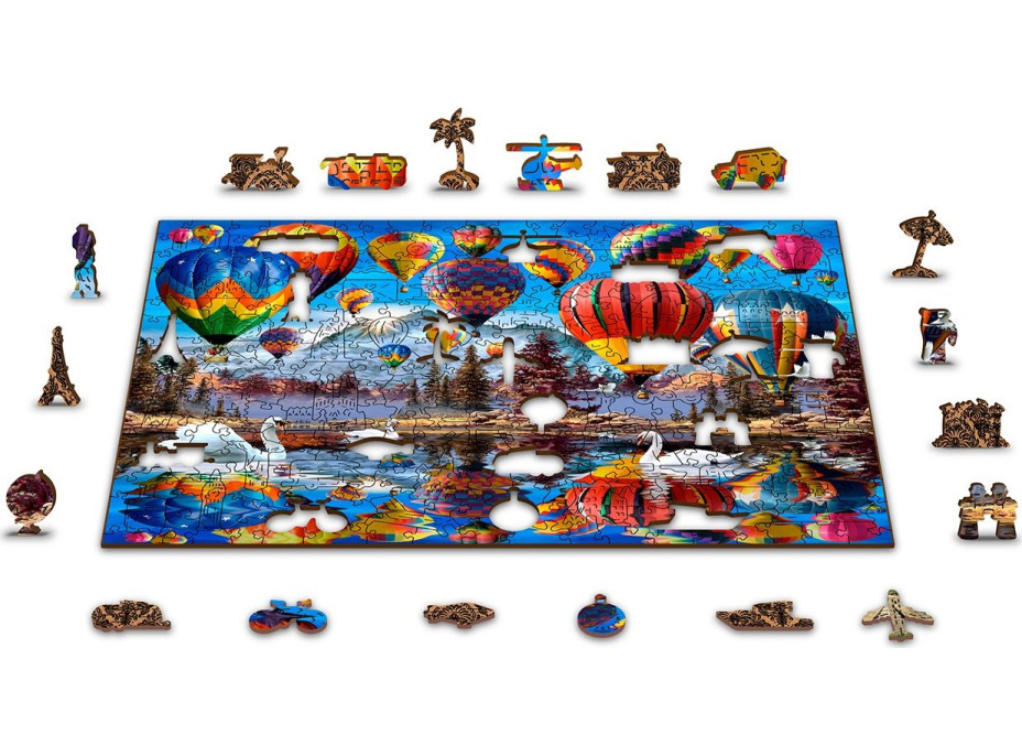 WOODEN CITY Dřevěné puzzle Klidné cestování 2v1, 300 dílků EKO