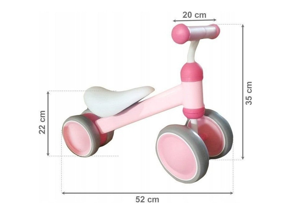 ECOTOYS Odrážedlo MINI růžové