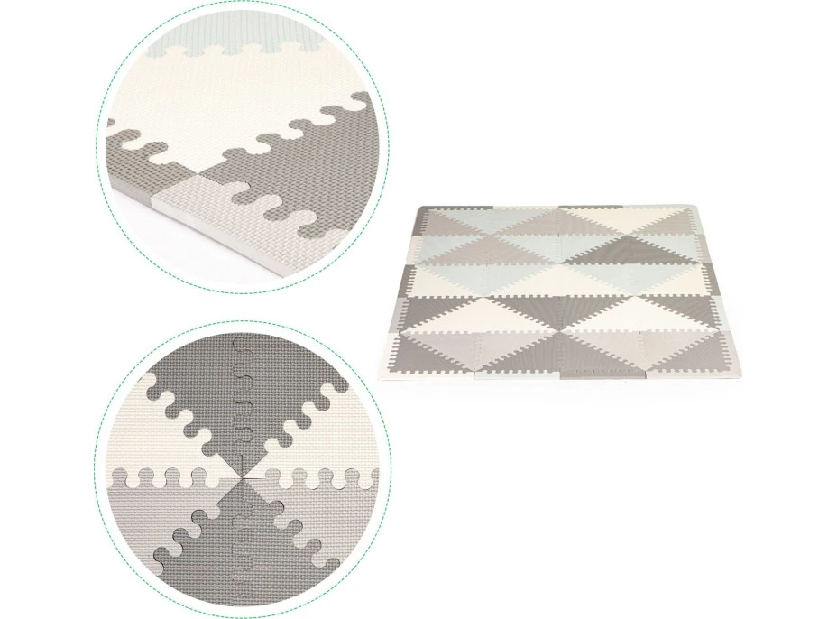 ECOTOYS Pěnové puzzle Trojúhelníky s okraji