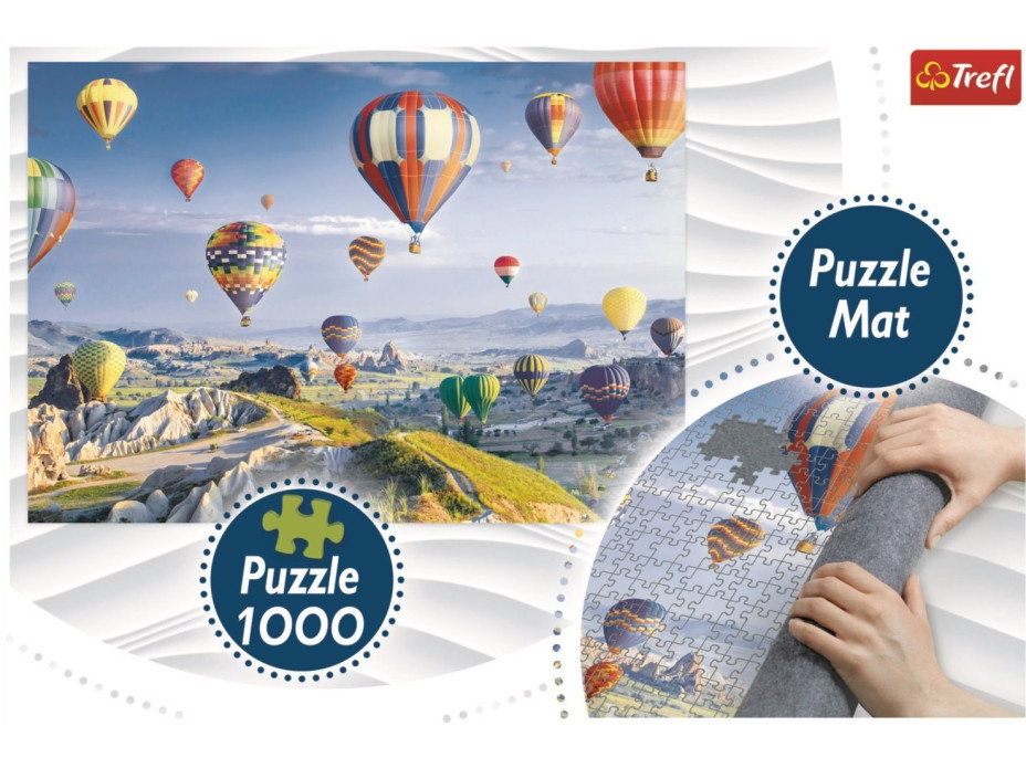 TREFL Puzzle Balóny nad Kappadokií 1000 dílků + Podložka pod puzzle