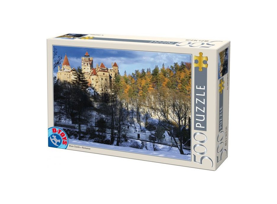 D-TOYS Puzzle Bran v zimě, Rumunsko 500 dílků