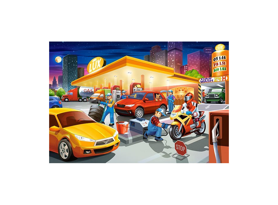 CASTORLAND Puzzle Čerpací stanice MAXI 40 dílků