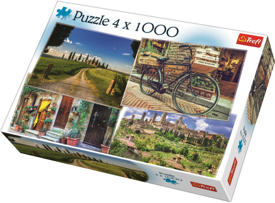 TREFL Puzzle Krásy Toskánska 4x1000 dílků