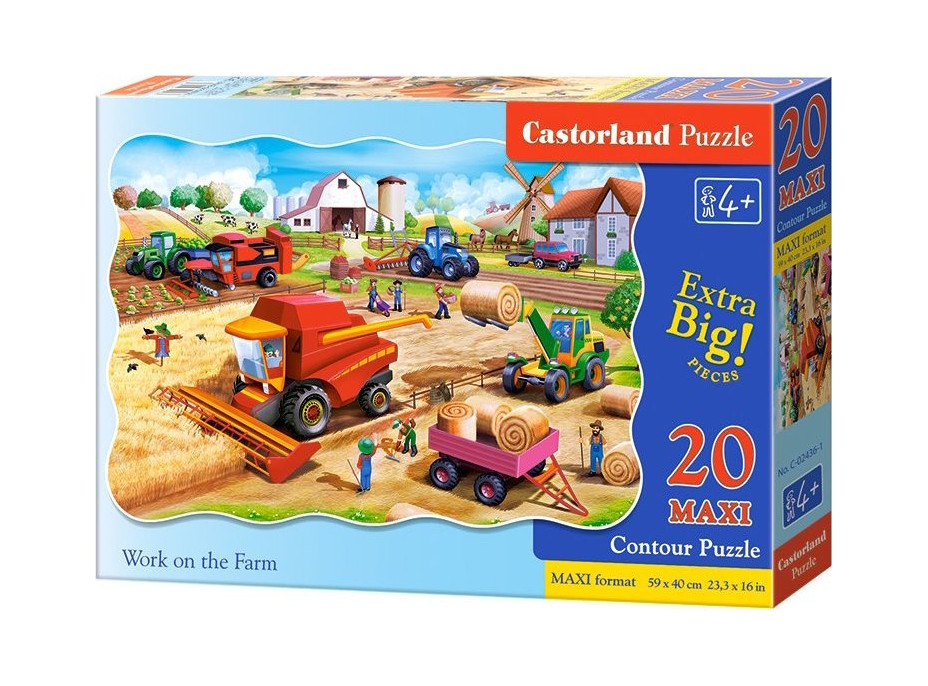 CASTORLAND Puzzle Práce na farmě MAXI 20 dílků