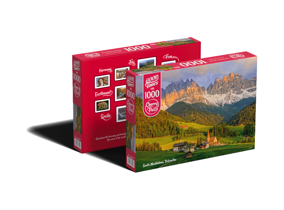 CHERRY PAZZI Puzzle Santa Maddalena, Dolomity 1000 dílků