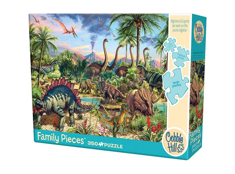 COBBLE HILL Rodinné puzzle Prehistorická party 350 dílků