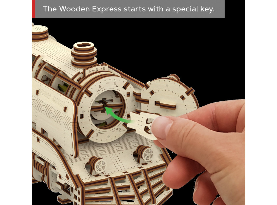 WOODEN CITY 3D puzzle Express s kolejemi 400 dílů