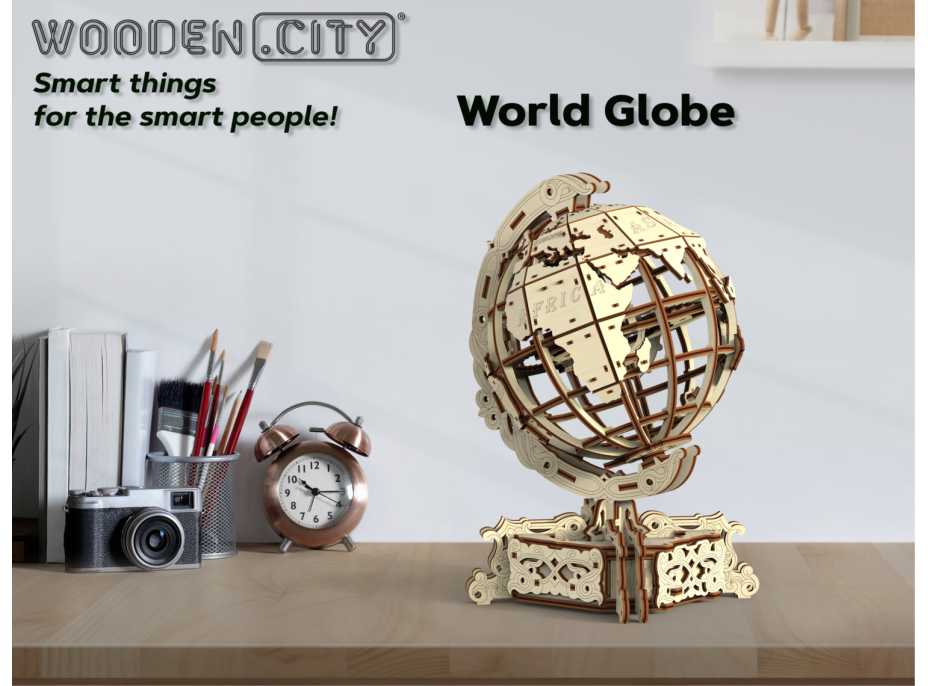 WOODEN CITY 3D puzzle Globus 231 dílů