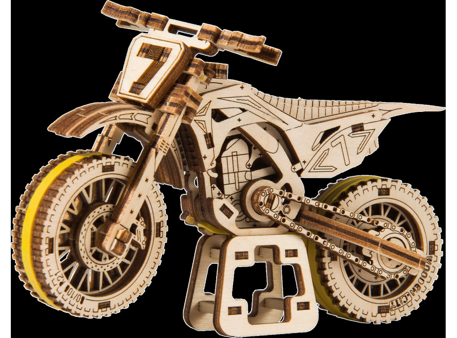 WOODEN CITY 3D puzzle Motorka MotoCross 88 dílů