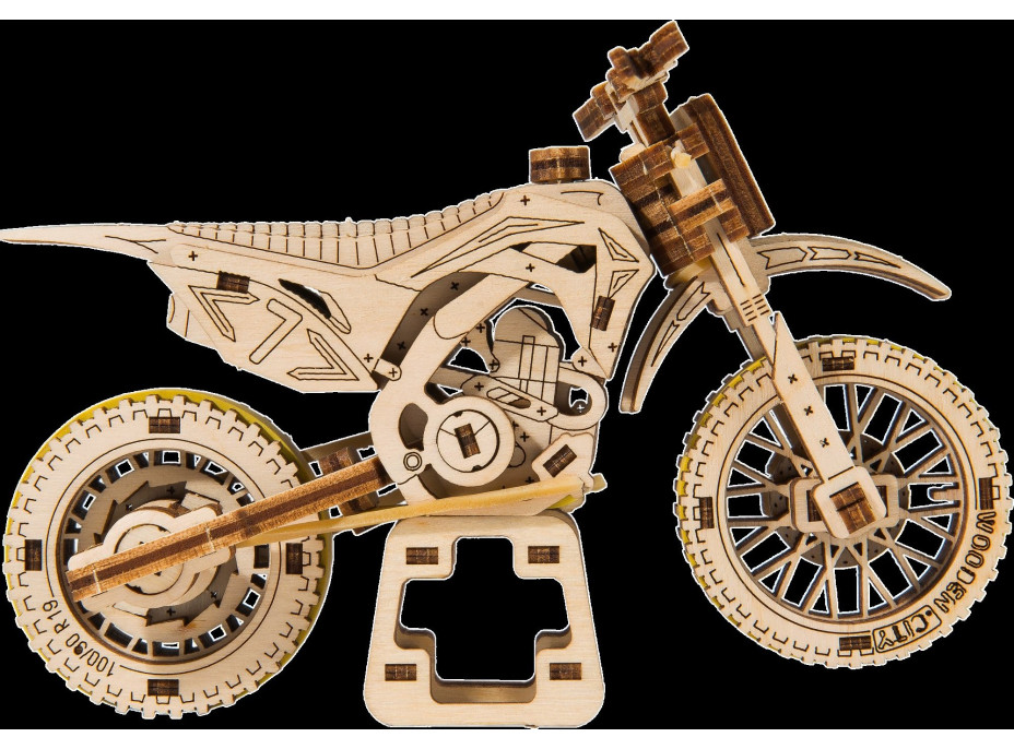 WOODEN CITY 3D puzzle Motorka MotoCross 88 dílů