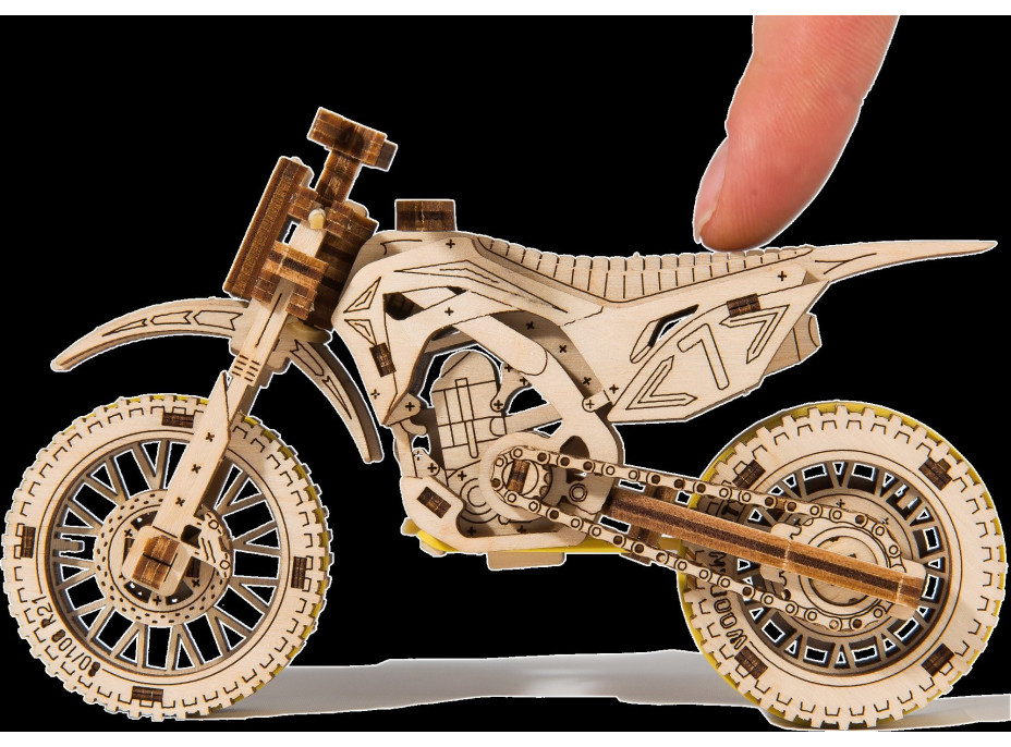WOODEN CITY 3D puzzle Motorka MotoCross 88 dílů