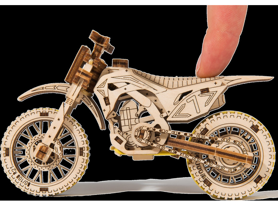 WOODEN CITY 3D puzzle Motorka MotoCross 88 dílů