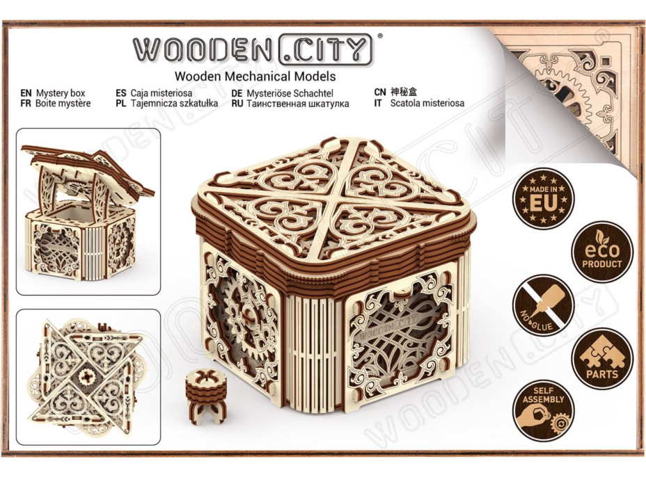 WOODEN CITY 3D puzzle Tajemná schránka 176 dílů