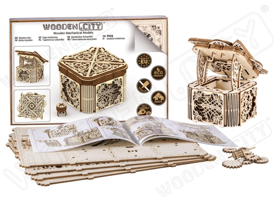 WOODEN CITY 3D puzzle Tajemná schránka 176 dílů