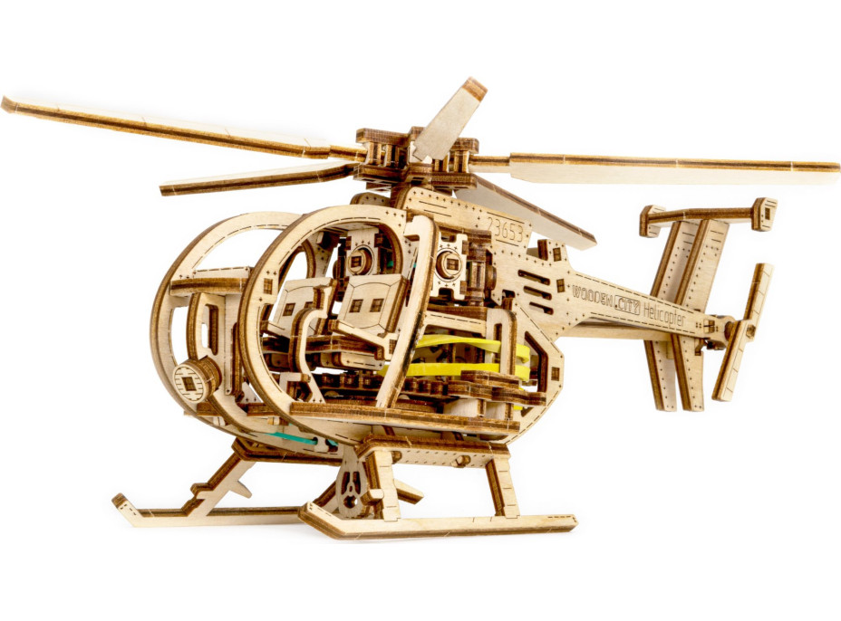 WOODEN CITY 3D puzzle Vrtulník 173 dílů