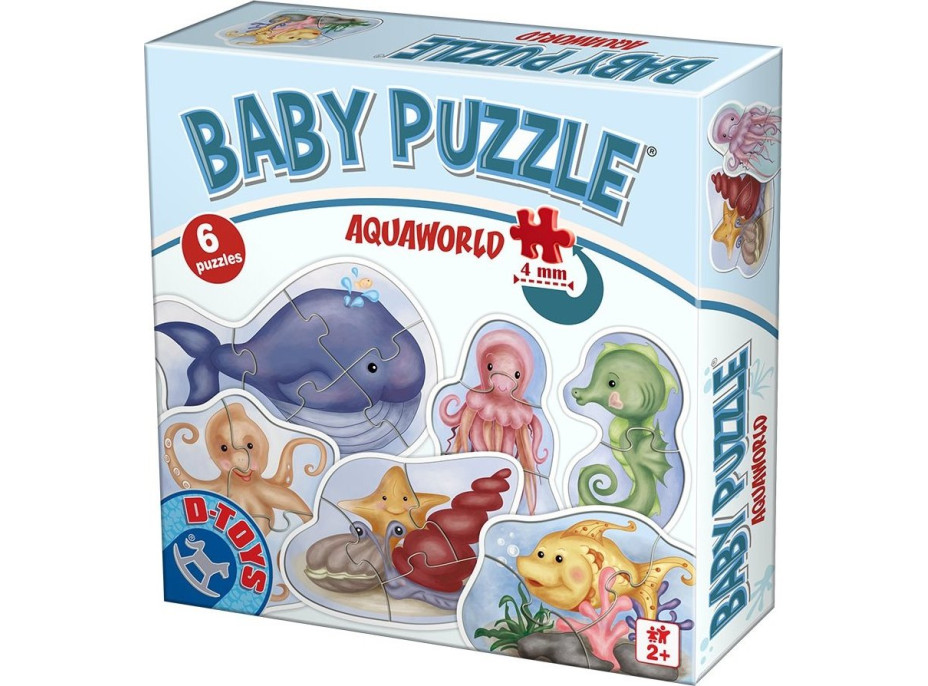 D-TOYS Baby puzzle Podmořský svět 6v1 (2-5 dílků)