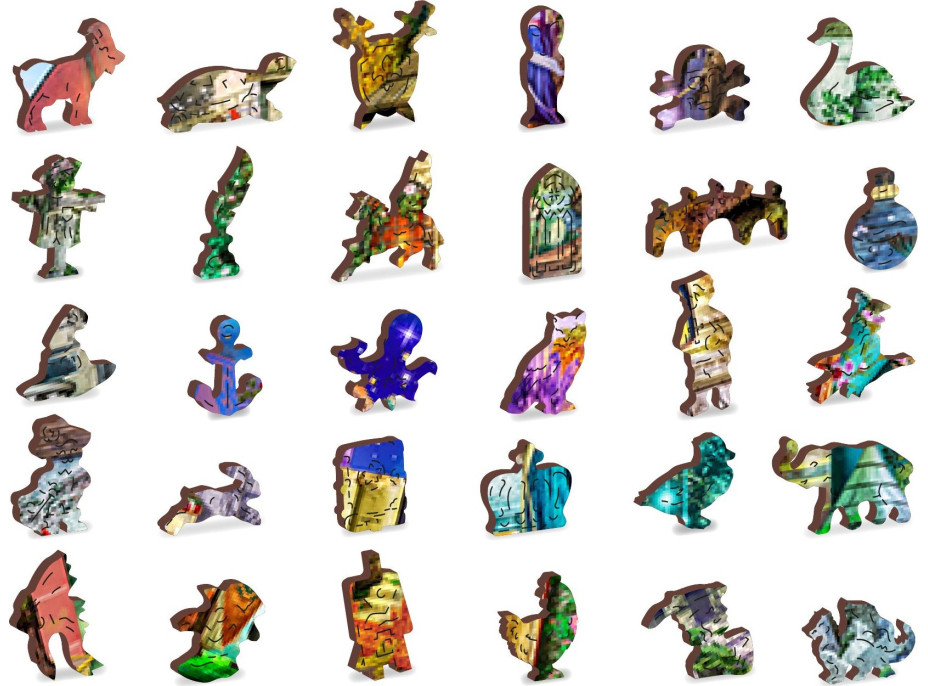 WOODEN CITY Dřevěné puzzle Byla jednou jedna pohádka 2v1, 2000 dílků EKO