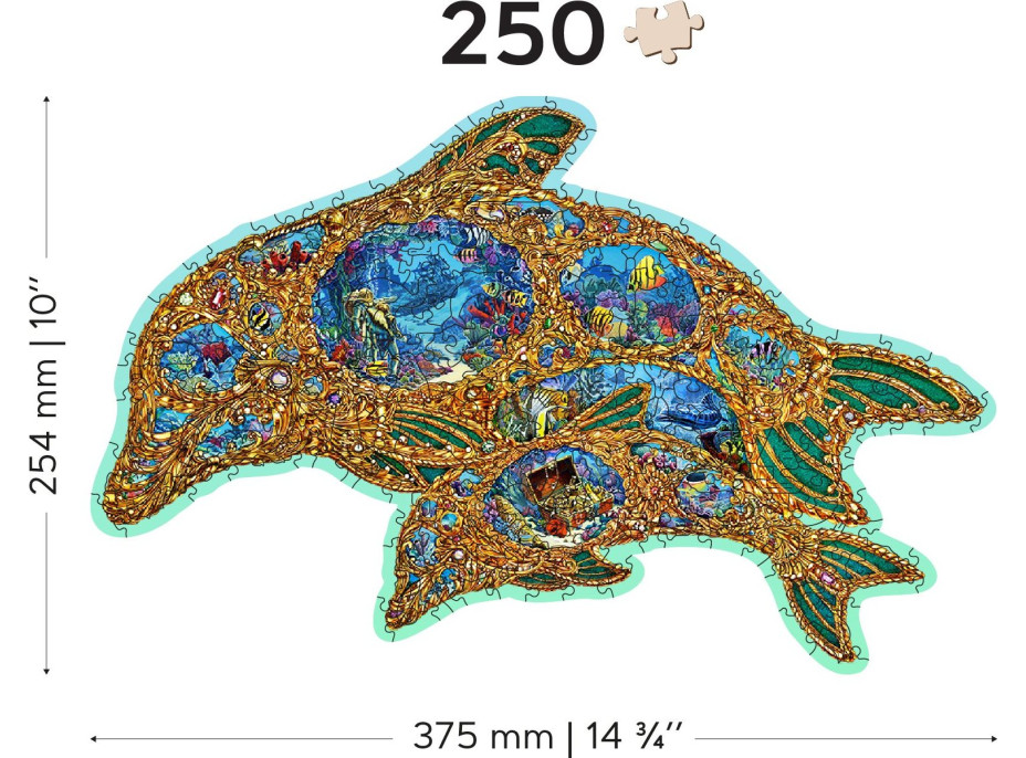 WOODEN CITY Dřevěné puzzle Klenoty moře 250 dílků EKO