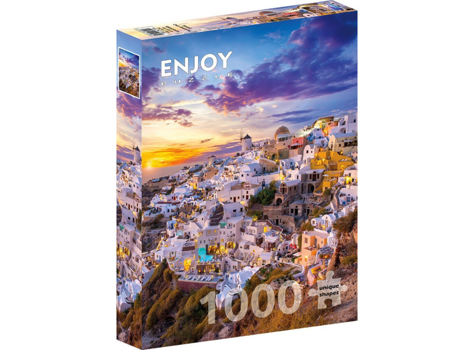 ENJOY Puzzle Západ slunce nad Santorini 1000 dílků