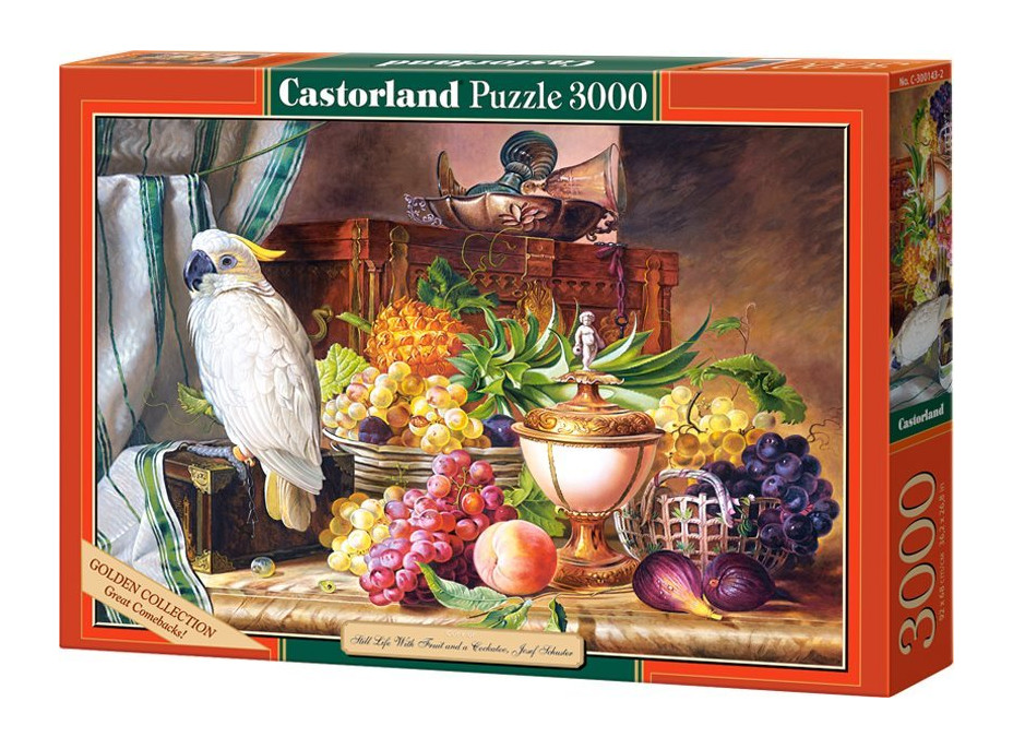 CASTORLAND Puzzle Zátiší s ovocem a papouškem 3000 dílků