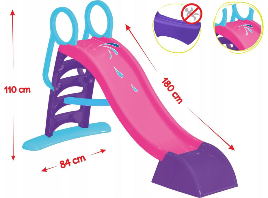 MOCHTOYS Skluzavka 180cm růžovofialová