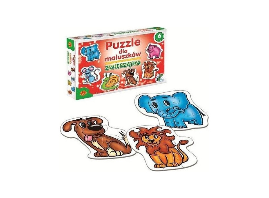 ALEXANDER Baby puzzle Zvířátka 6v1 (2-7 dílků)