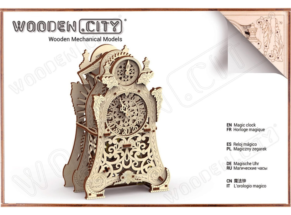 WOODEN CITY 3D puzzle Kouzelné hodiny 149 dílů