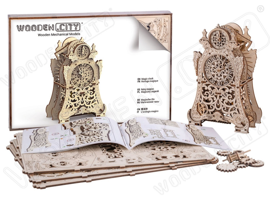 WOODEN CITY 3D puzzle Kouzelné hodiny 149 dílů