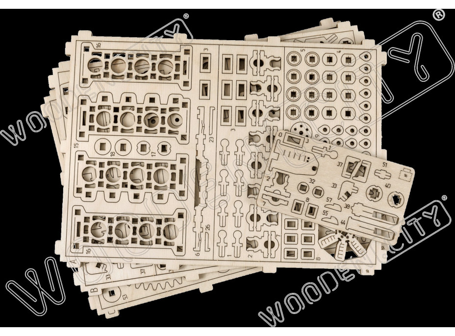 WOODEN CITY 3D puzzle Motor V8, 200 dílů