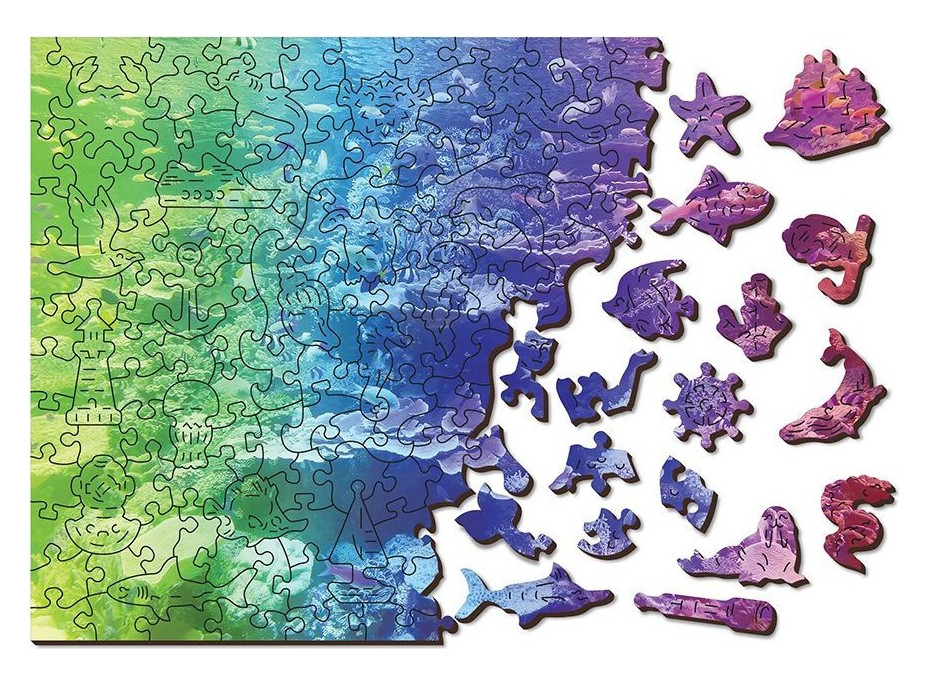 WOODEN CITY Dřevěné puzzle Korálový útes 2v1, 400 dílků EKO