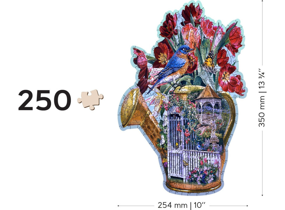 WOODEN CITY Dřevěné puzzle Skrytá zahradní konev 250 dílků EKO