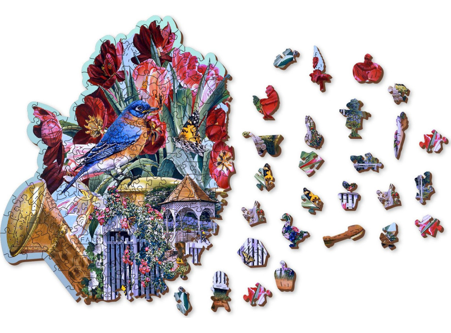 WOODEN CITY Dřevěné puzzle Skrytá zahradní konev 250 dílků EKO