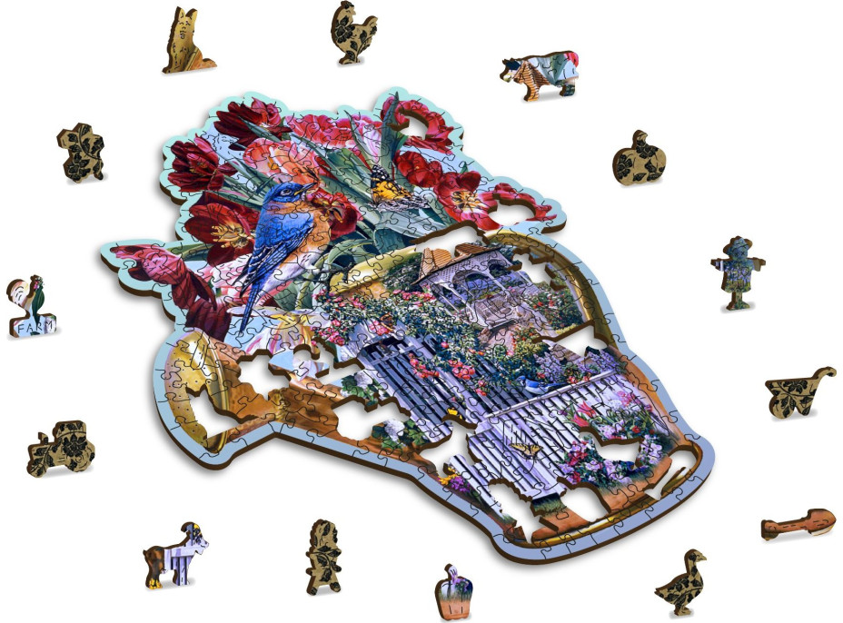 WOODEN CITY Dřevěné puzzle Skrytá zahradní konev 250 dílků EKO