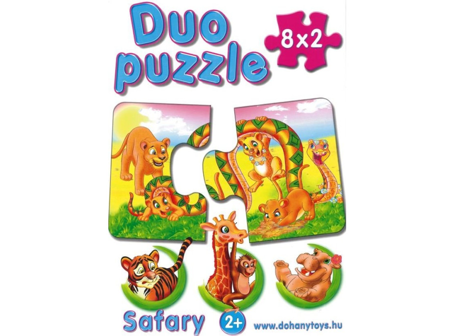 DOHÁNY Duo puzzle Safari 8x2 dílky